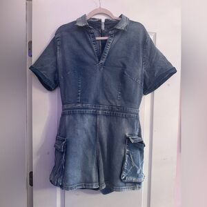 Denim Blue Romper